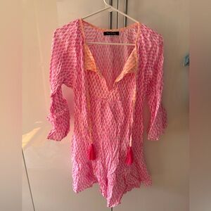 Pink Patterned Women's Tunic